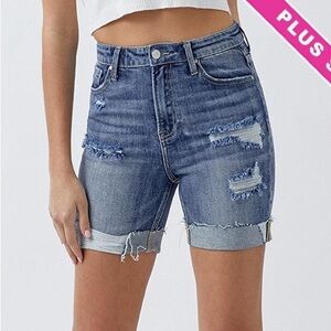 HIGH RISE CUFFED SHORTS
